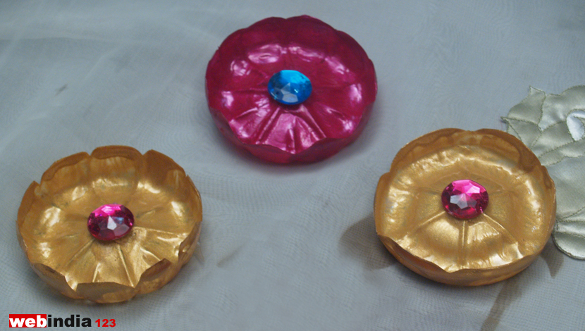 Decorated Plastic Flowers